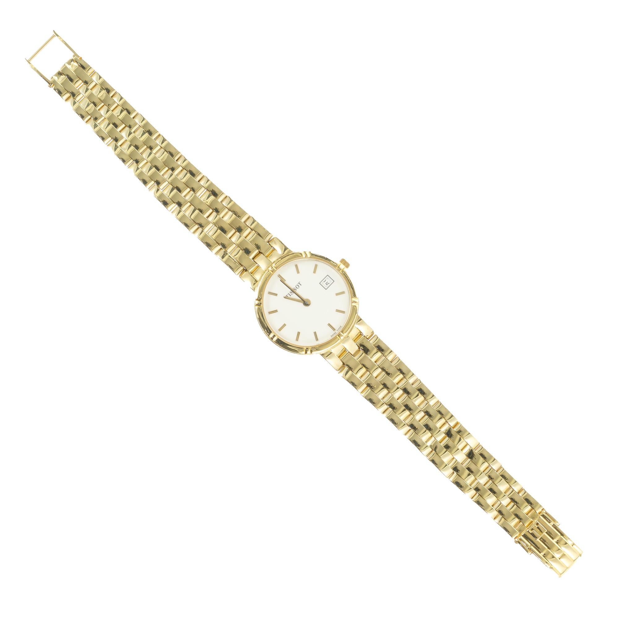 Tissot 18 Karat Gold Damen-Panther-Armbanduhr mit fünf Reihen im Zustand „Gut“ im Angebot in Stamford, CT