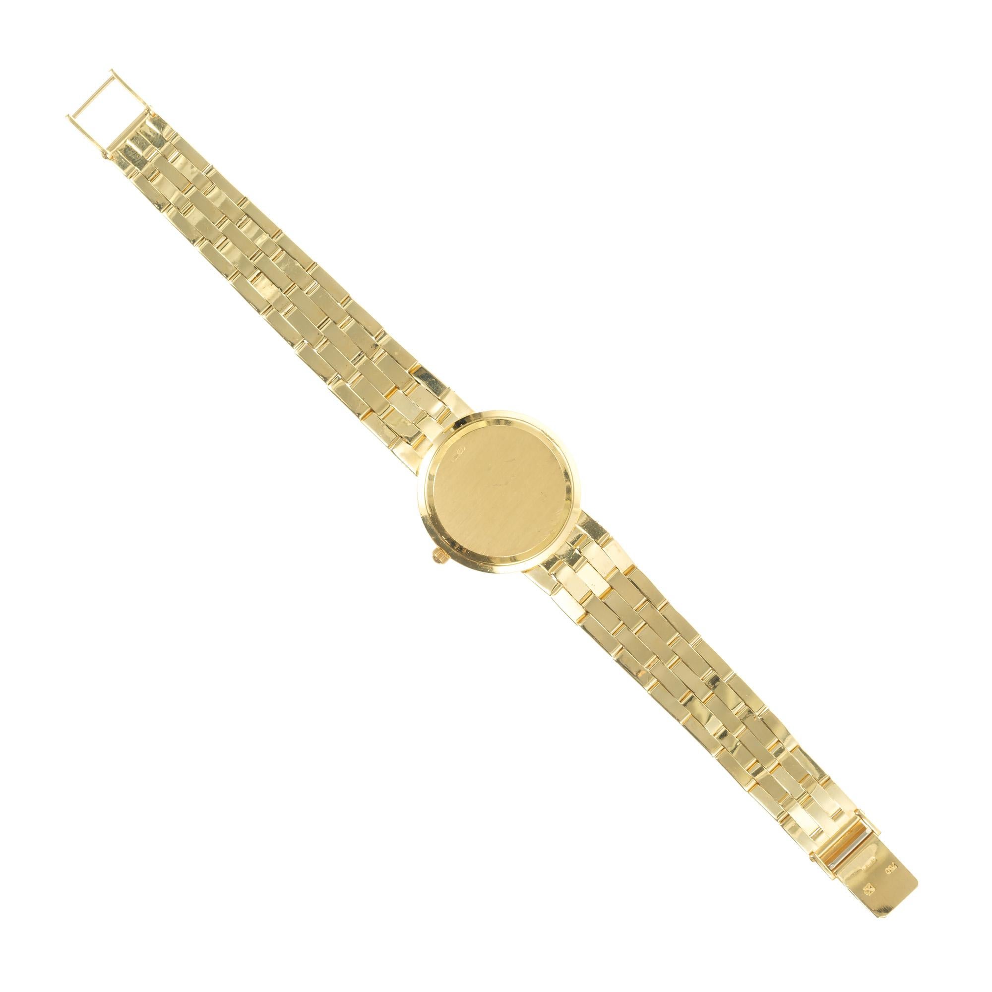 Tissot 18 Karat Gold Damen-Panther-Armbanduhr mit fünf Reihen im Angebot 1