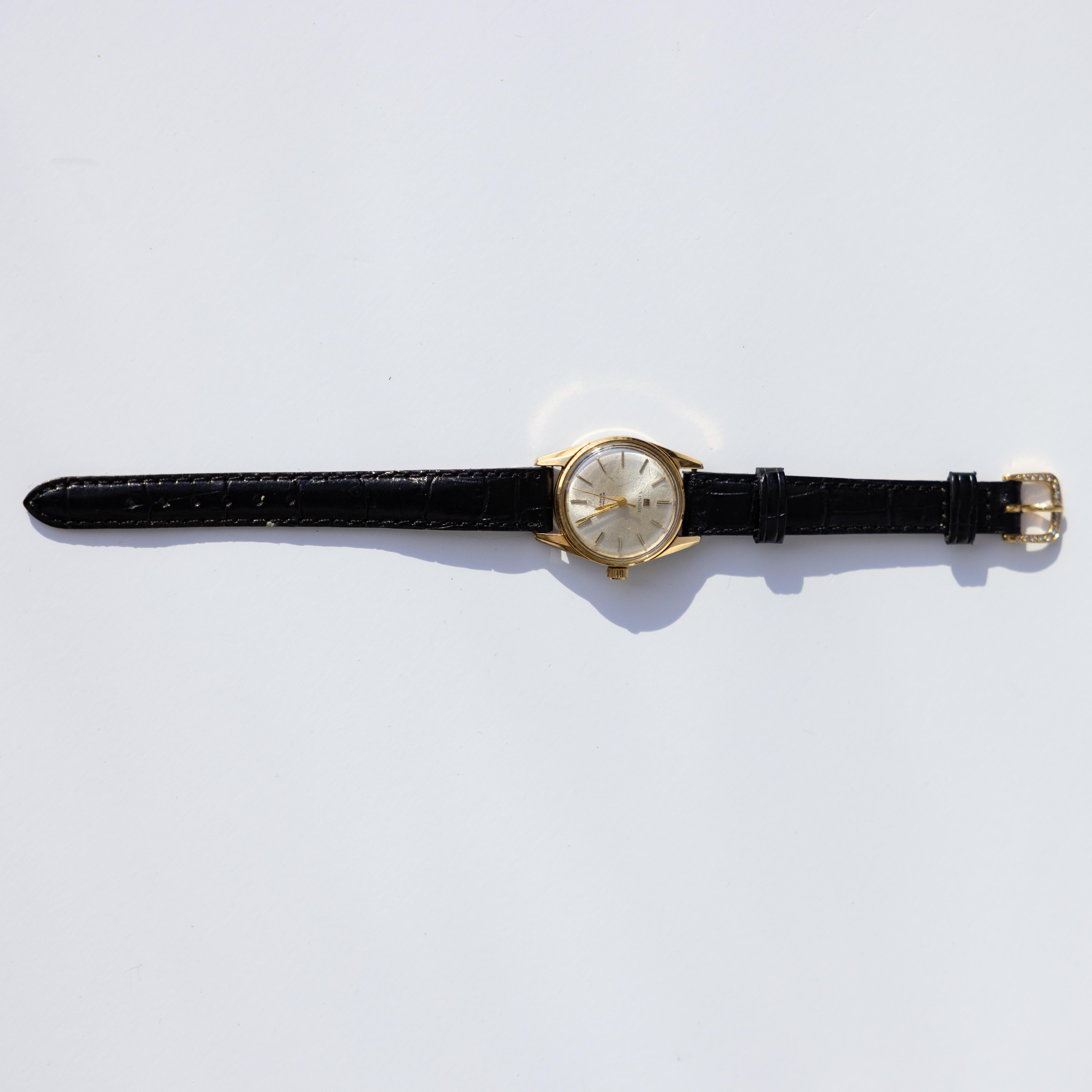 Tissot Automatic Seastar Diamond 18K Yellow Gold Vintage Women’s Watch In Good Condition In New York, NY