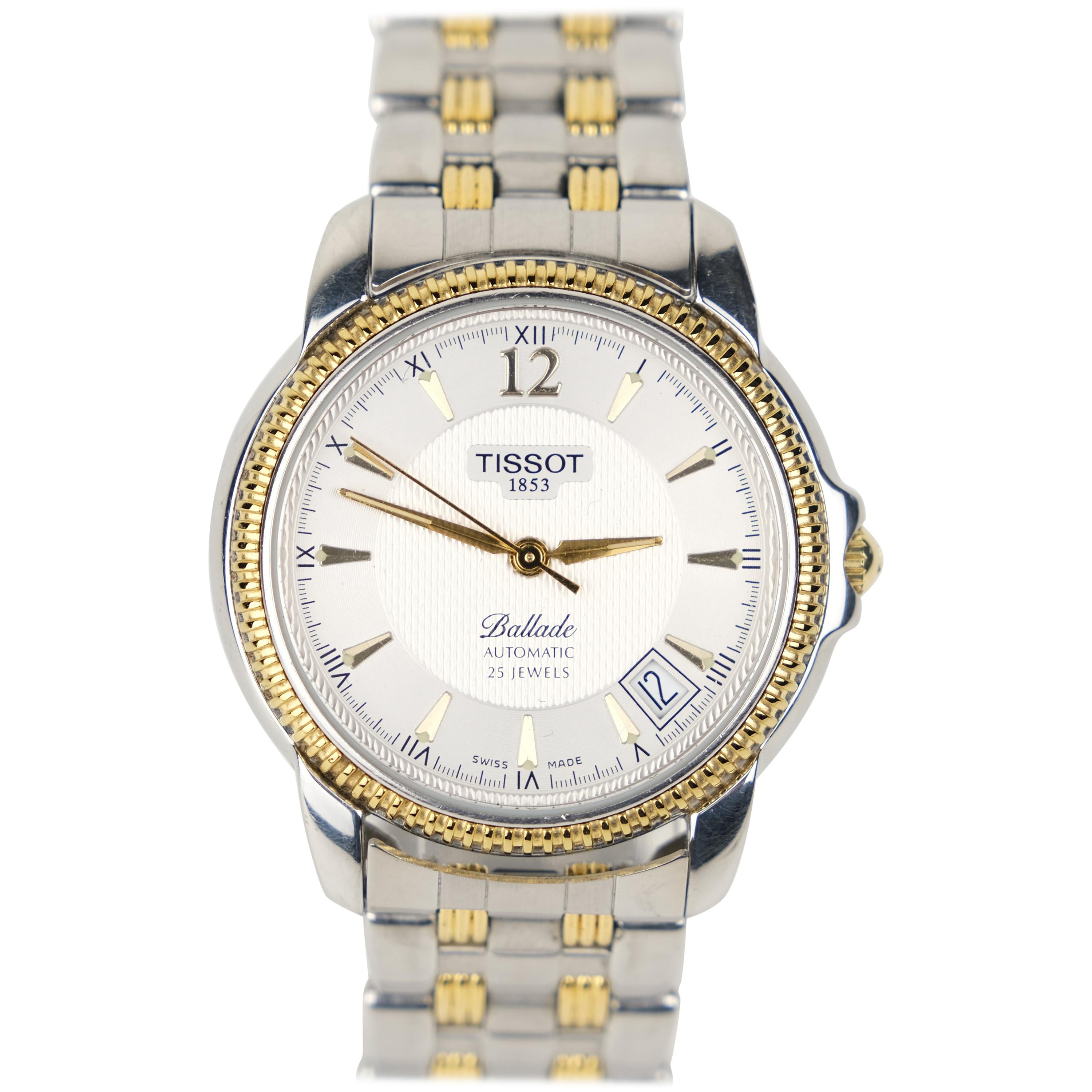 Tissot "Ballade" Exhibition Back Two-Tone Stainless Steel Automatic Wristwatch