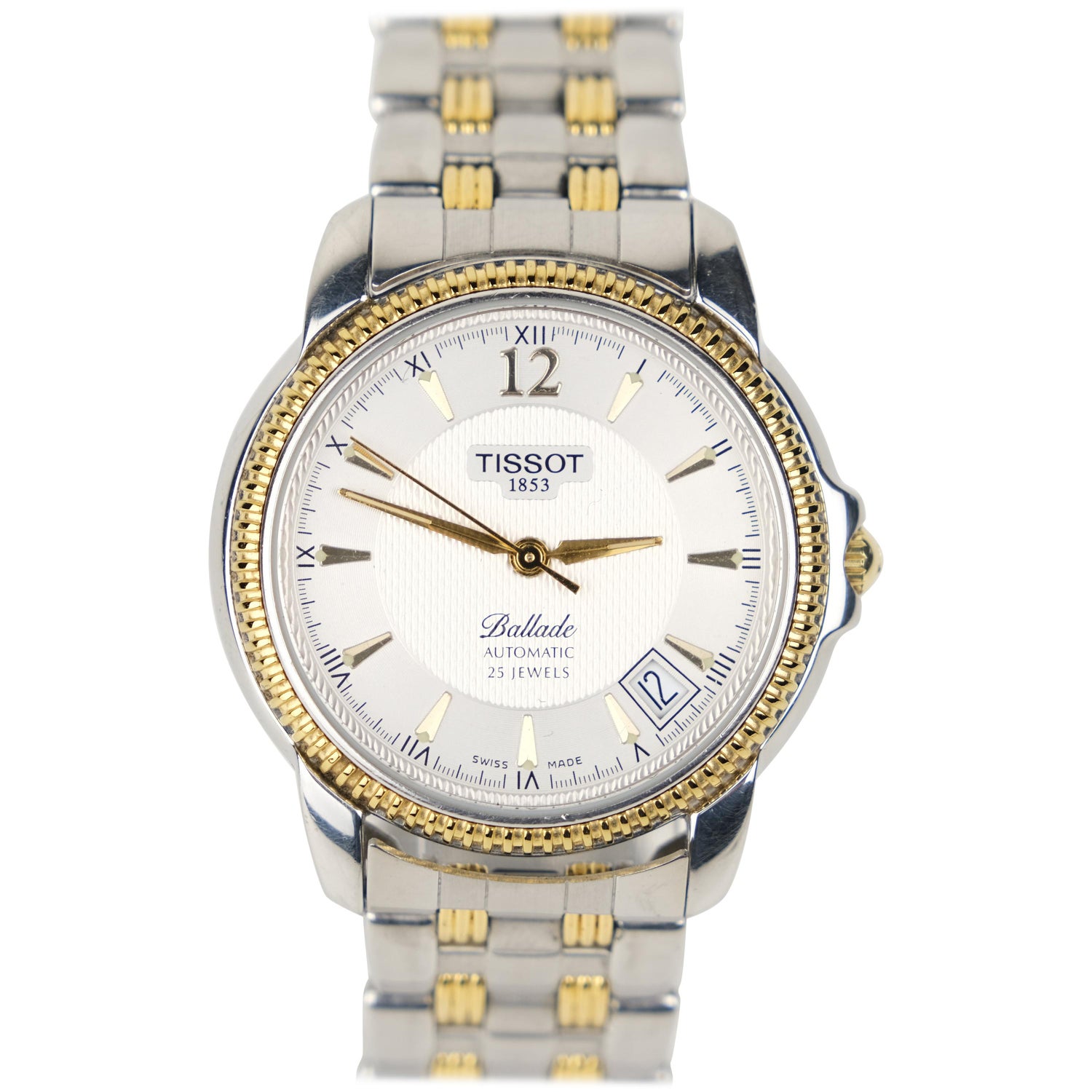 lengte Ithaca zeker Tissot "Ballade" Exhibition Back Two-Tone Stainless Steel Automatic  Wristwatch at 1stDibs | tissot 1853 ballade automatic 25 jewels price