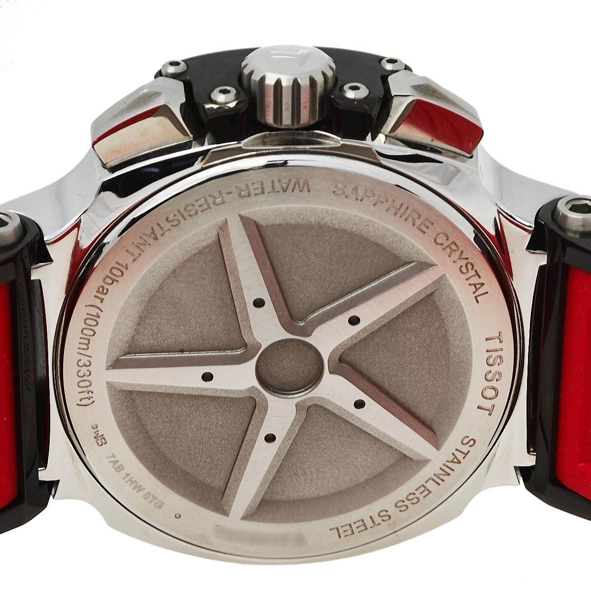 Tissot Black PVD Stainless Steel T-Race T048417A Men's Wristwatch 45 mm 1