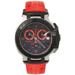 Tissot Black PVD Stainless Steel T-Race T048417A Men's Wristwatch 45 mm