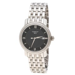 Tissot Schwarze Bridgeport-Armbanduhr aus Edelstahl für Herren T097410A 40 mm