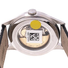 Tissot Black Stainless Steel Leather Heritage Visodate Men's Wristwatch 40 mm