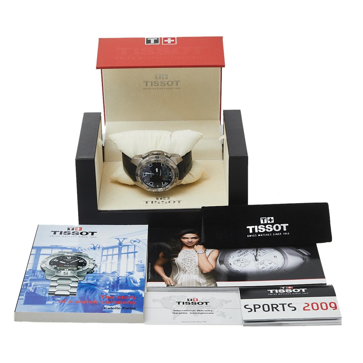 Tissot Black Titanium and Rubber T-Touch T013420A Men's Wristwatch 43 MM 2