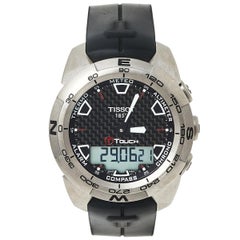 Tissot Black Titanium and Rubber T-Touch T013420A Men's Wristwatch 43 MM