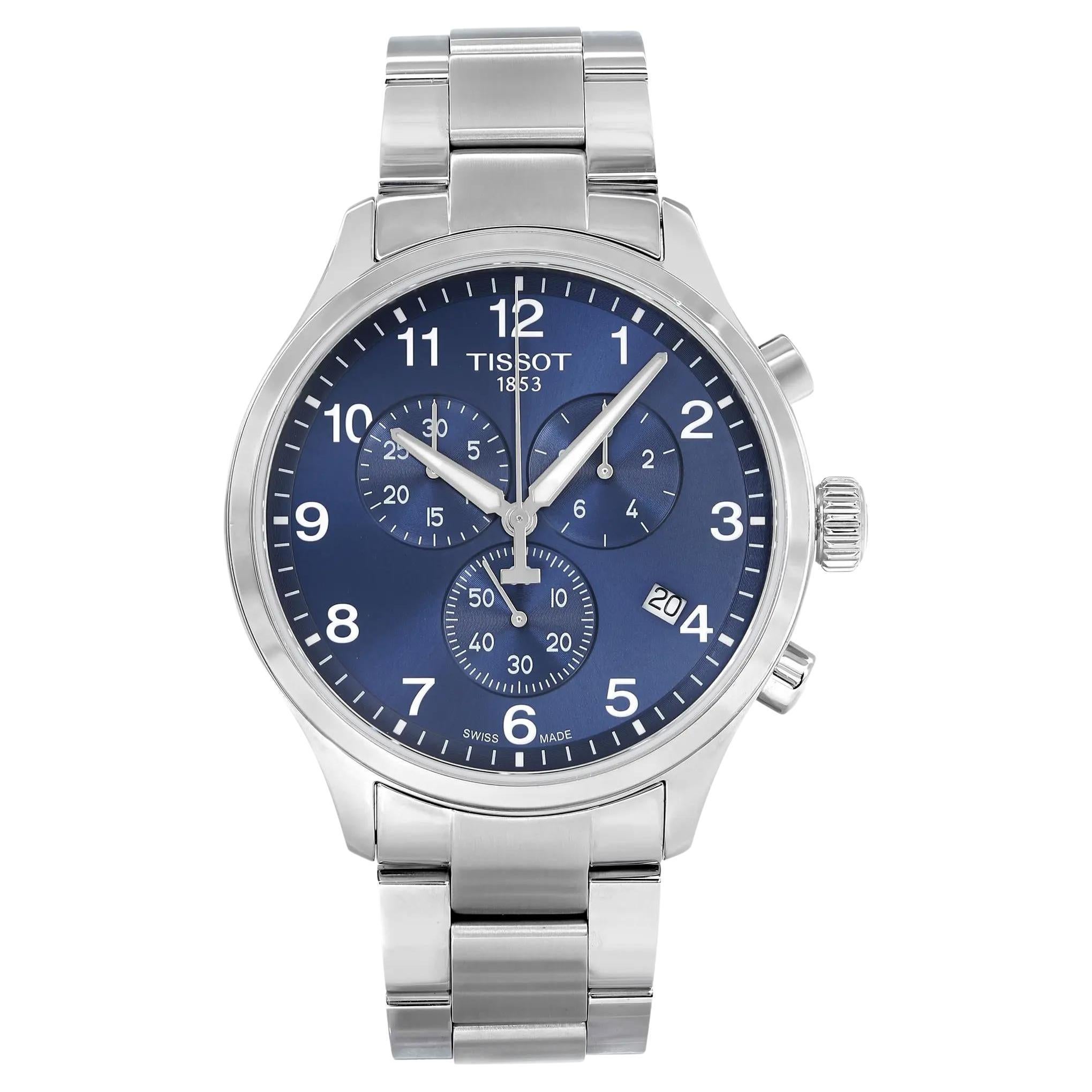Tissot Chrono XL Classic 45mm Steel Blue Dial Mens Watch T116.617.11.047.01