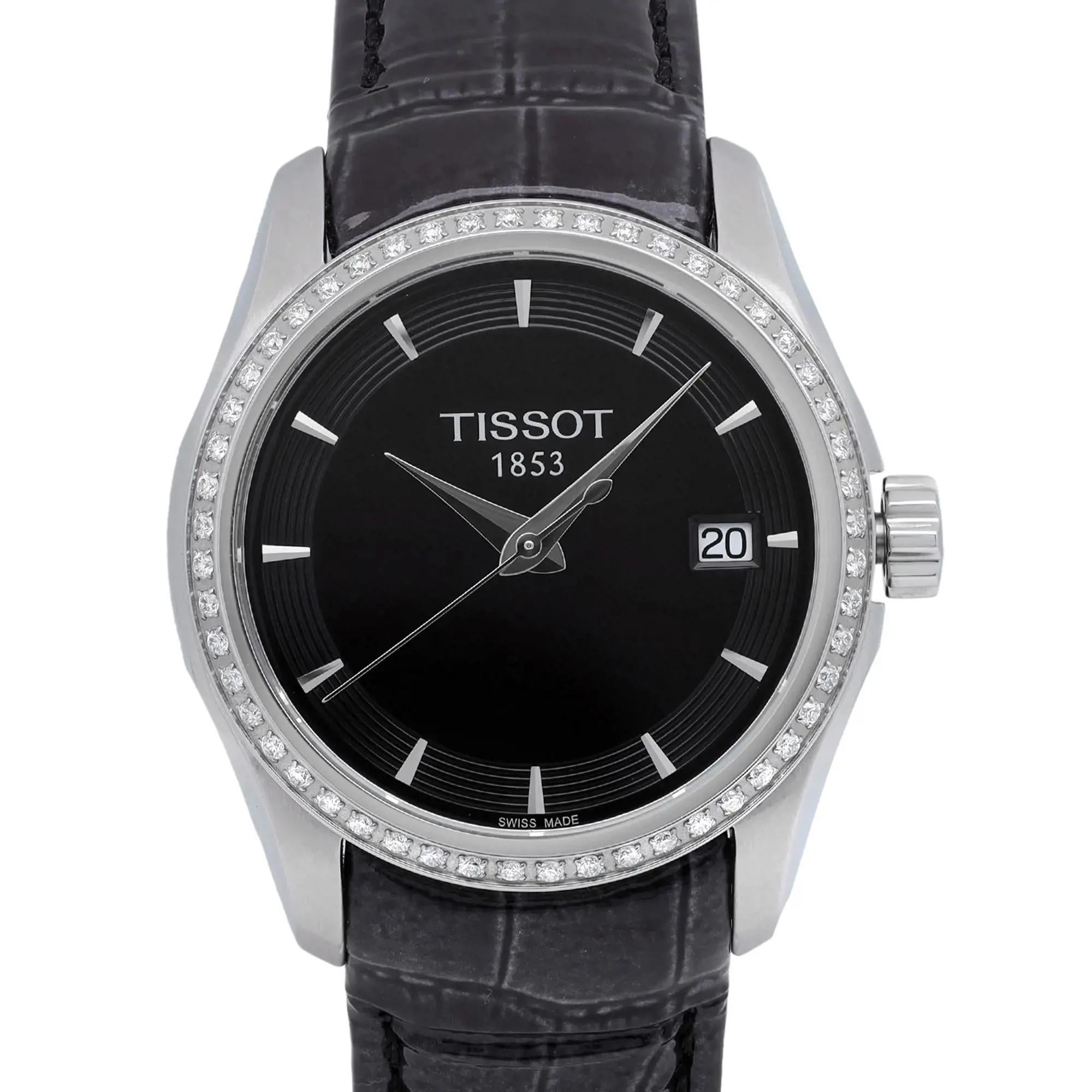 Unworn. Original box and papers are included. 

 Brand: Tissot  Type: Wristwatch  Department: Women  Model Number: T035.210.66.051.00  Country/Region of Manufacture: Switzerland  Style: Dress/Formal  Model: Tissot Couturier  Vintage: No  Movement: