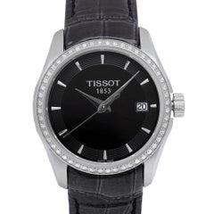 Tissot Couturier Acero Diamante Esfera Negra Reloj Cuarzo Señora T035.210.66.051.00