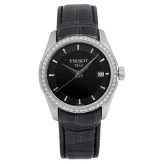 Tissot Couturier Diamond Steel Black Dial Quartz Ladies Watch T035.210.66.051.00