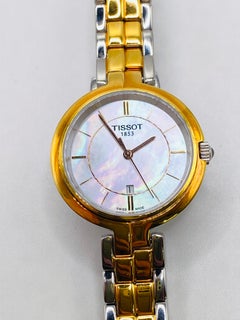 Tissot Flamingo-Quarz-Perlmutt zweifarbige Damenuhr