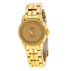 Tissot Gold plattiert Edelstahl Seastar A630/730 Damen-Armbanduhr 24 mm