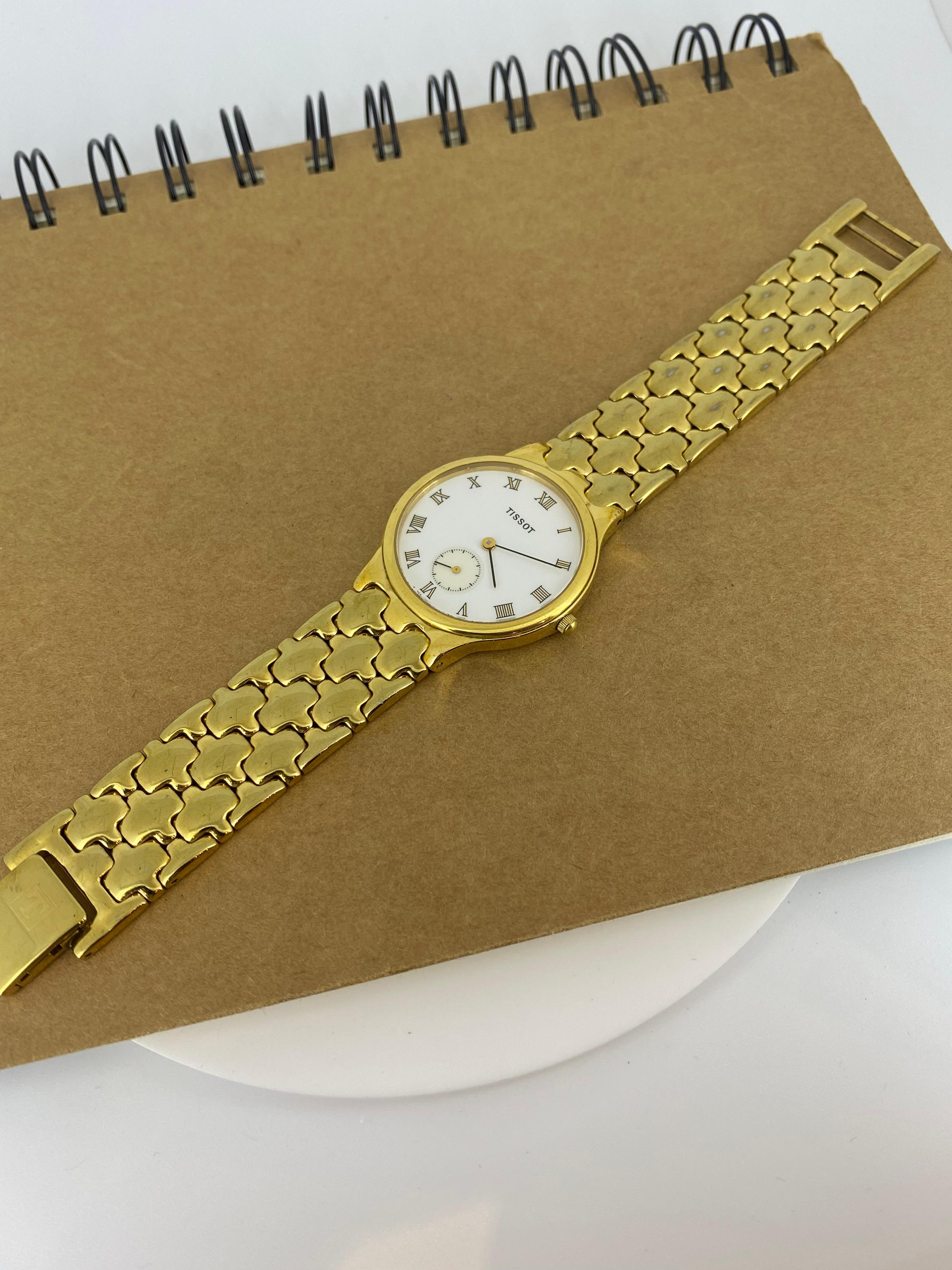 Tissot K 253 Gold-Plated S/Steel Swiss Quartz 32mm Vintage Mens' Watch Excellent état - En vente à MELBOURNE, AU
