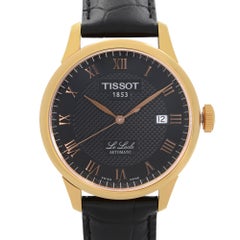 Tissot Le Locle Stahl- Automatikuhr für Herren mit schwarzem römischem Zifferblatt T41.5.423,53