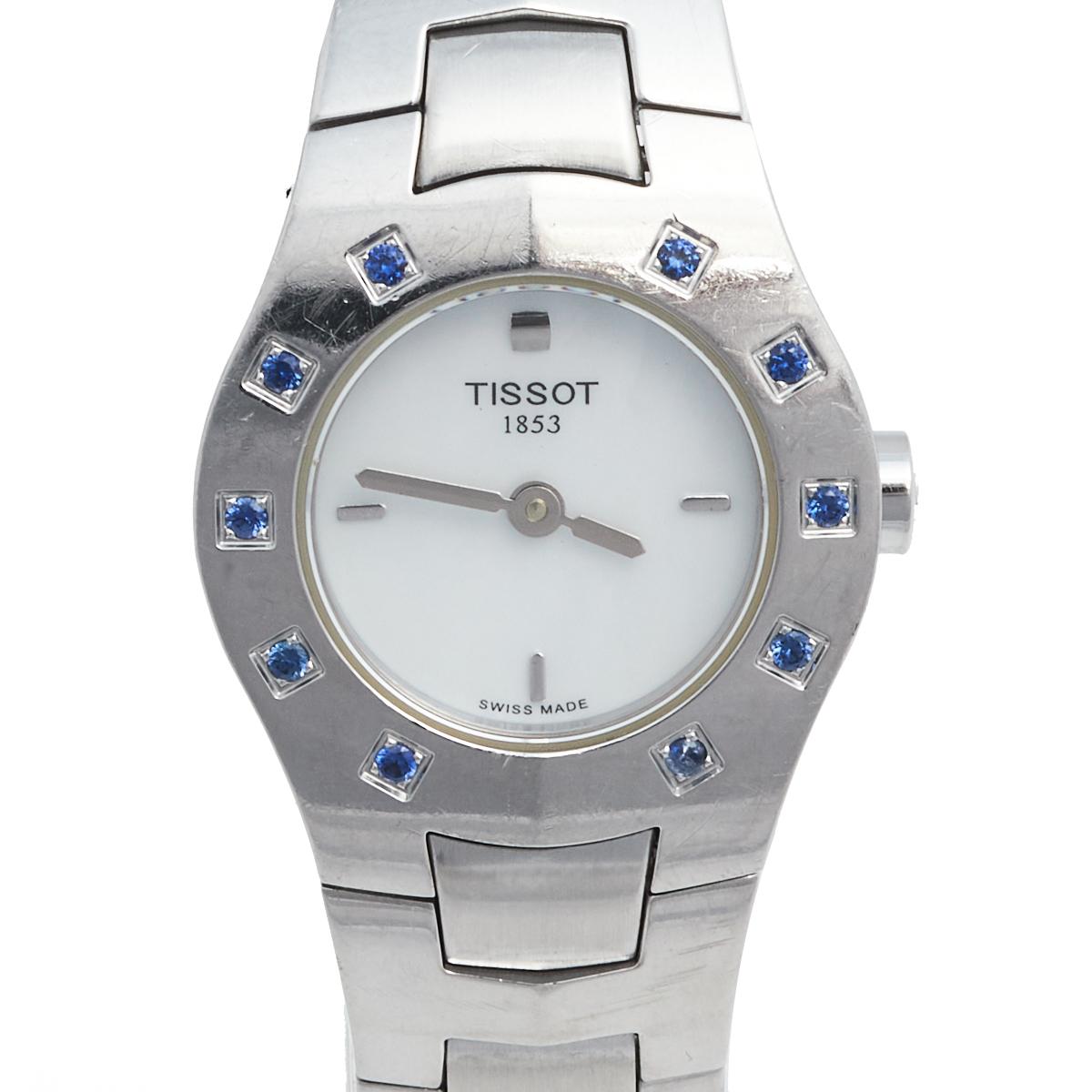 tissot mother of pearl ladies watch with diamonds