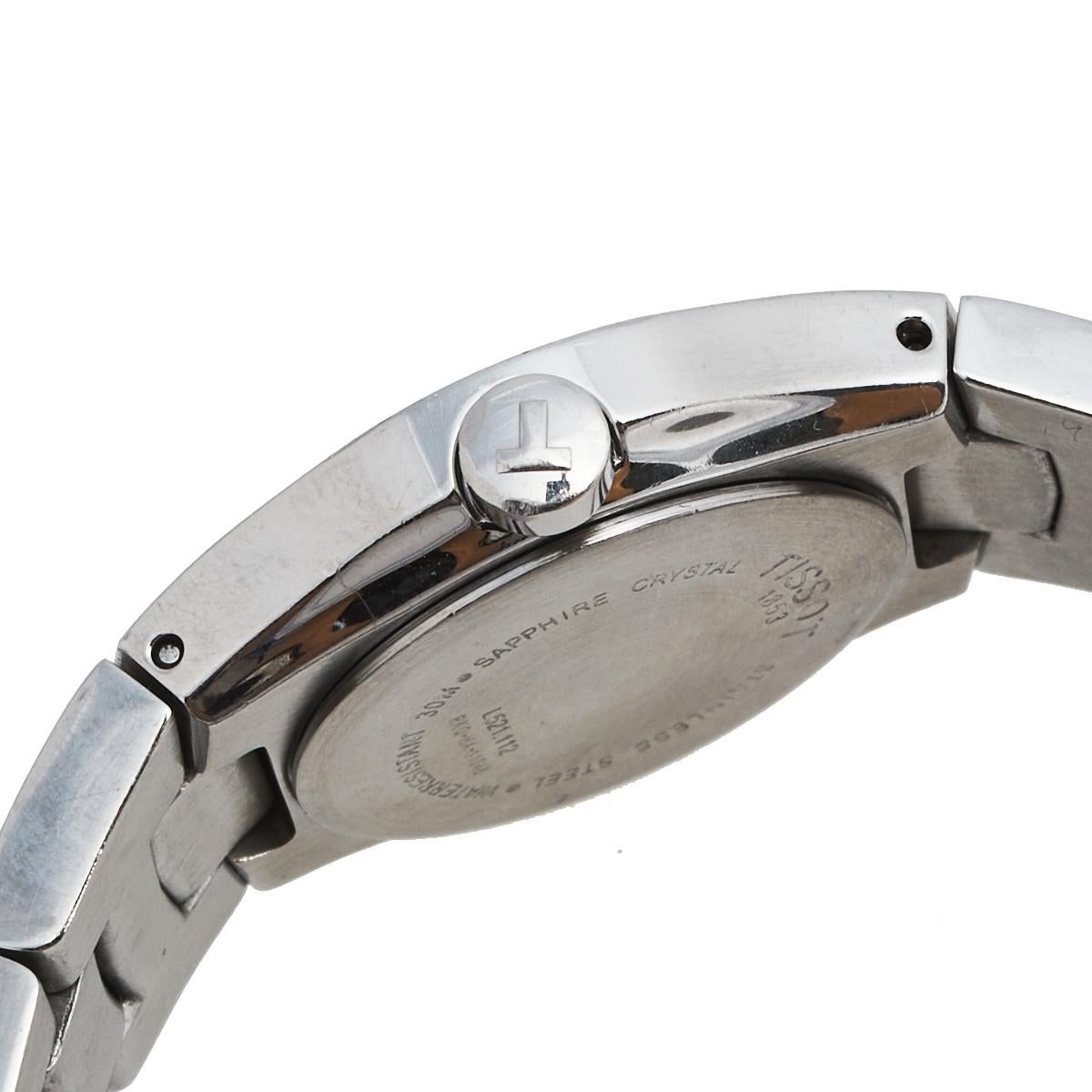 Tissot Mother of Pearl Stainless Steel L521.112 Women's Wristwatch 23 mm In Good Condition In Dubai, Al Qouz 2