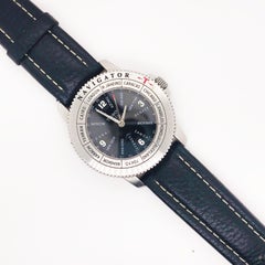 Tissot Navigator World Time Quartz Limited Gent's Watch Black Leather Strap