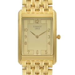 Tissot New Helvetia 18k Gelbgold Arabisches Zifferblatt Quarz Herrenuhr T73.3.602.22
