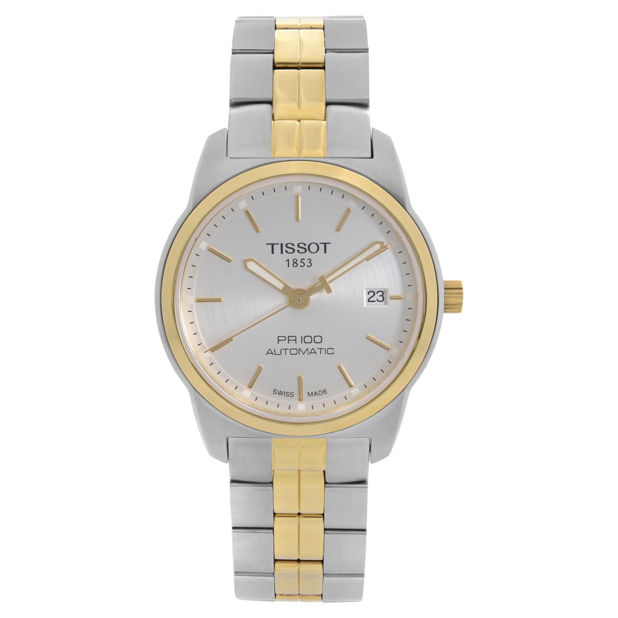 Tissot PR 100 Two Tone Steel Silver Dial Automatic Watch T049.407.22.031.00