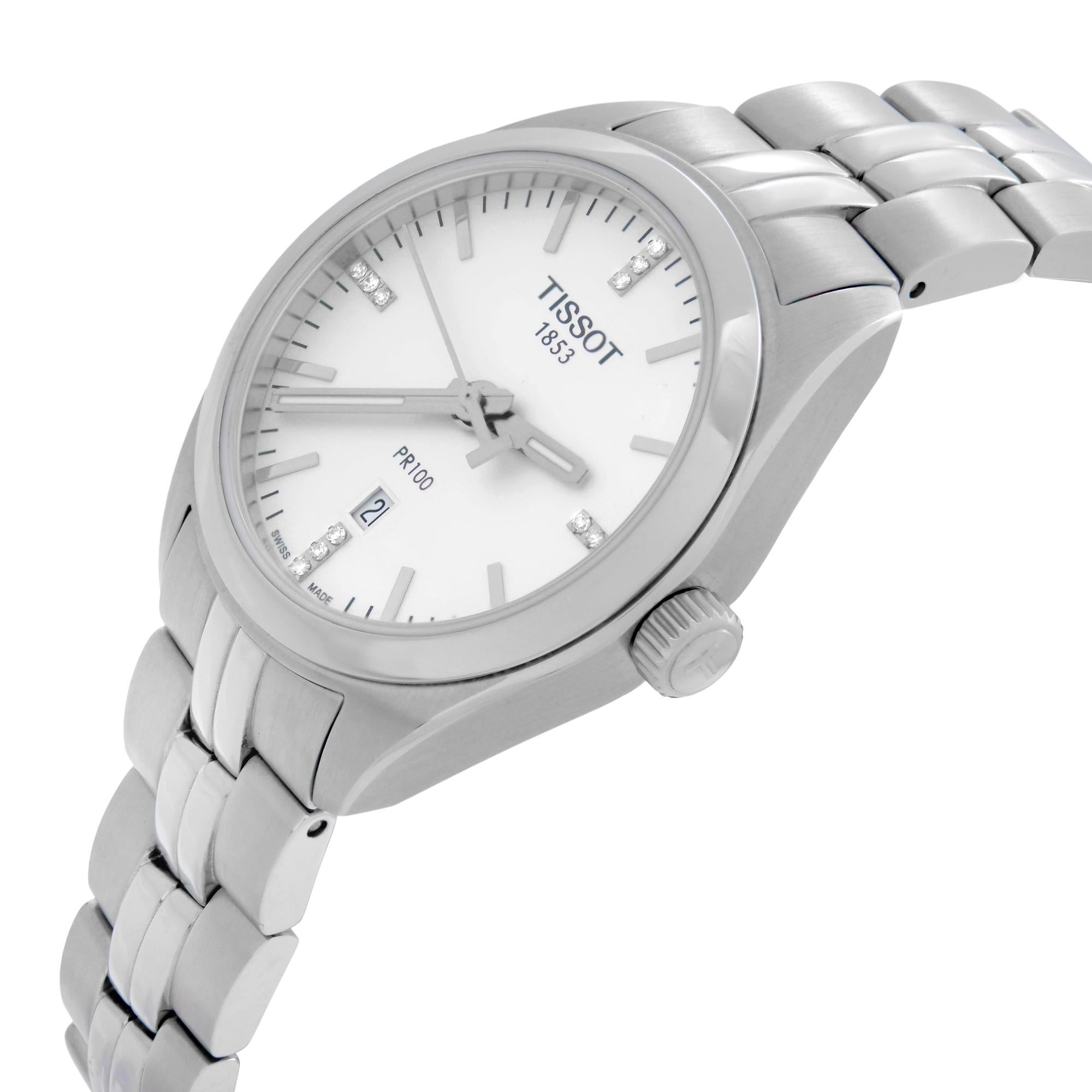 tissot pr 100 lady t-classic quartz watch - t1012101103600