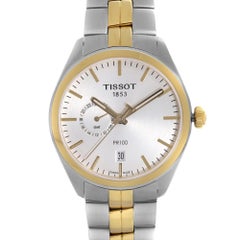 Tissot PR100 GMT Two Tone Steel Silver Dial Quartz Watch T101.452.22.031.00