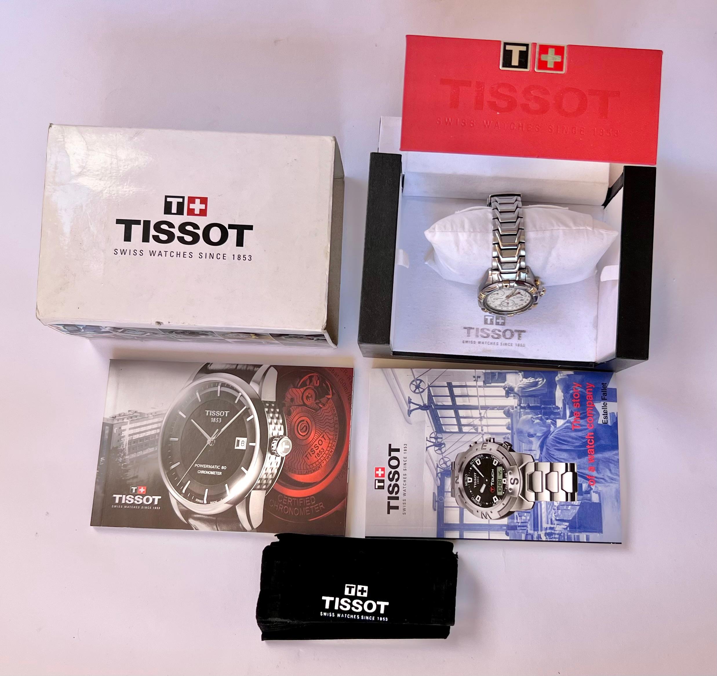 BRAND:Tissot

MODEL: P367/467

FEATURES: Chronograph

DIAL WINDOW MATERIAL: Scratch Resistant Sapphire Crystal

COUNTRY OF MANUFACTURE: Switzerland

MOVEMENT: Quartz

CASE MATERIAL: Stainless Steel

CASE MEASUREMENT: Please check pics

BAND TYPE :