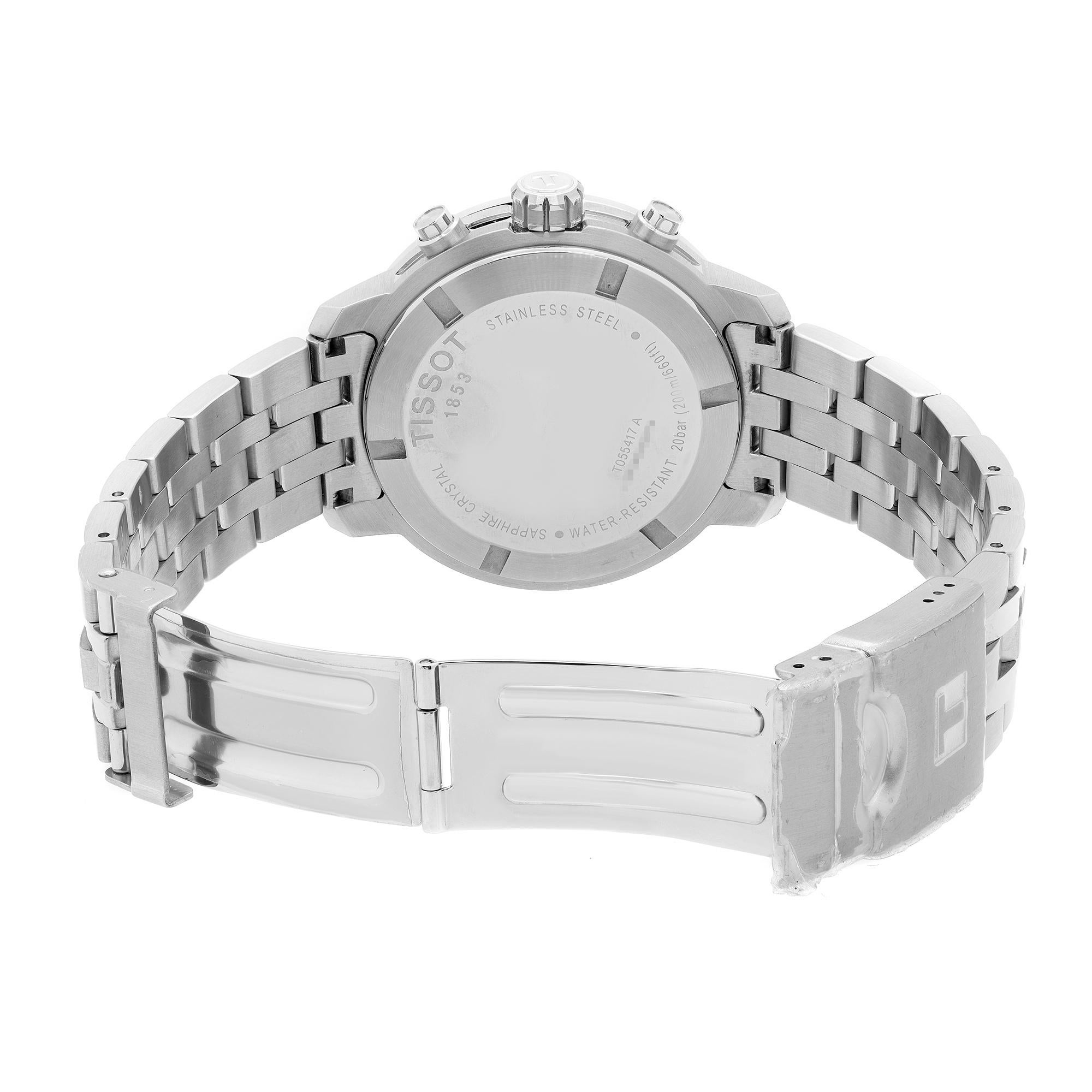 Tissot PRC 200 Steel Blue Dial Mens Quartz Watch T055.417.11.047.00 1