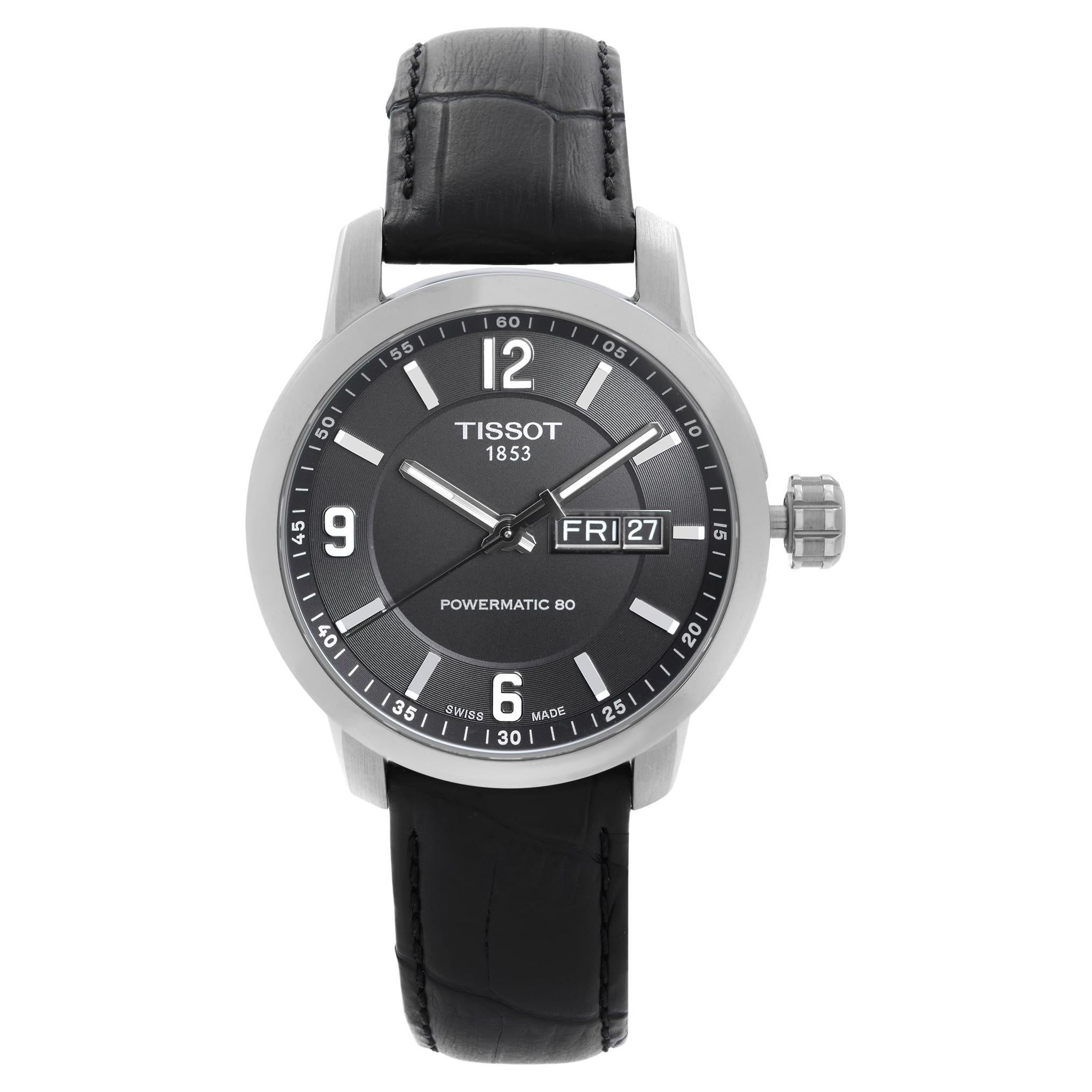Tissot PRC 200 Powermatic 80 Black Dial Automatic Mens Watch  T055.430.16.057.00 For Sale at 1stDibs
