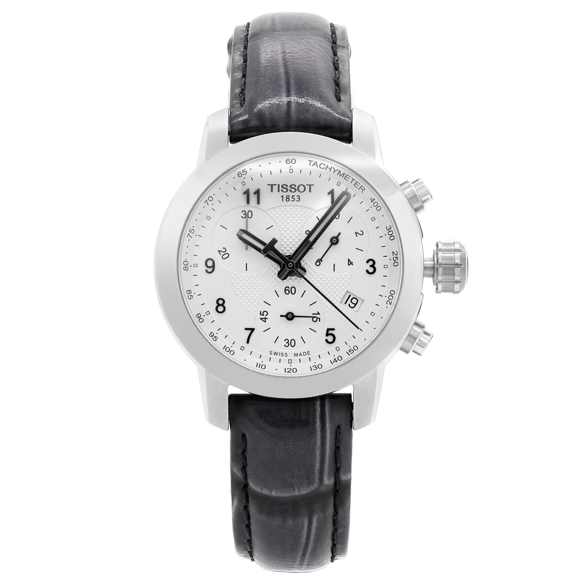Tissot PRC200 Steel Silver Dial Ladies Quartz Watch T055.217.16.032.02 For Sale