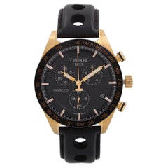 Vintage Tissot PRS 516 Steel Leather Black Dial Quartz Watch T100.417.36.051.00