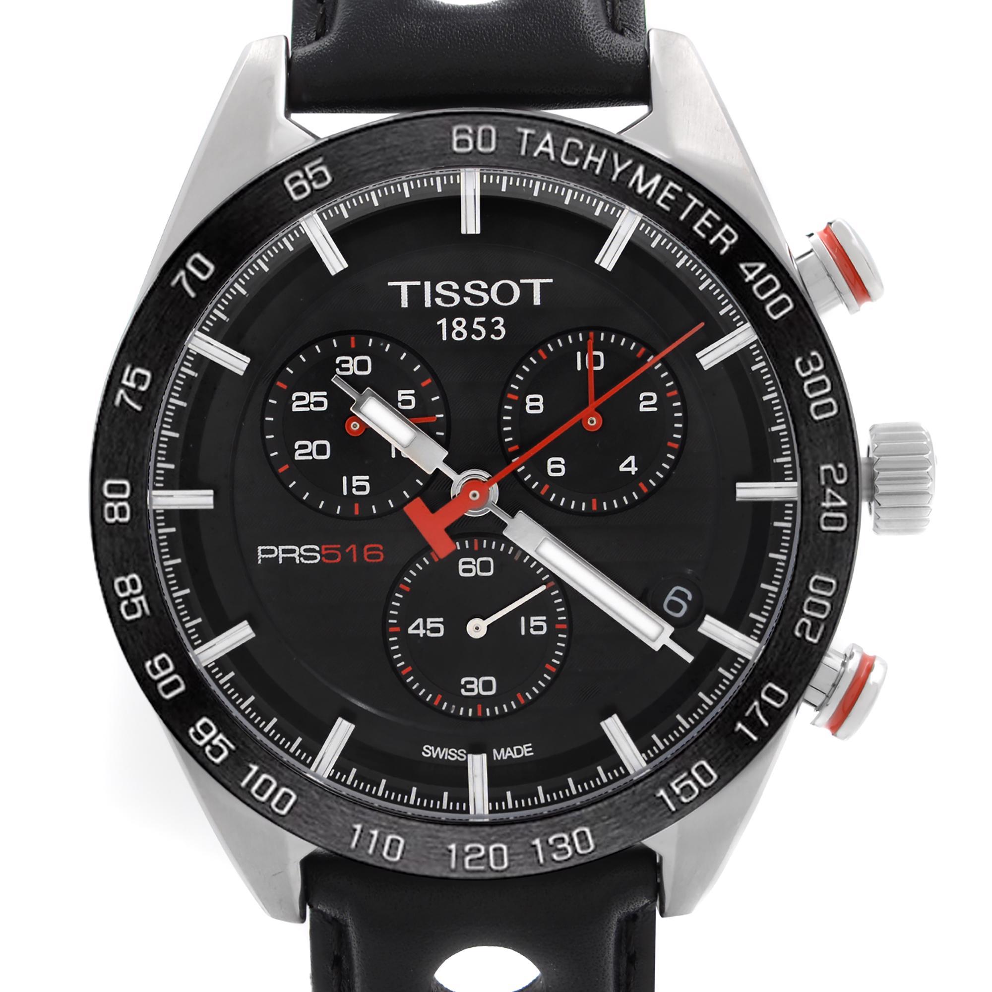 New with Defects Tissot PRS 516 Quartz Men's Watch T100.417.16.051.00. The Watch Has Blemishes on the Bezel, Case back, and Cracks on the Inner Side of the Band. This Beautiful Timepiece is Powered by Quartz (Battery) Movement And Features: Round