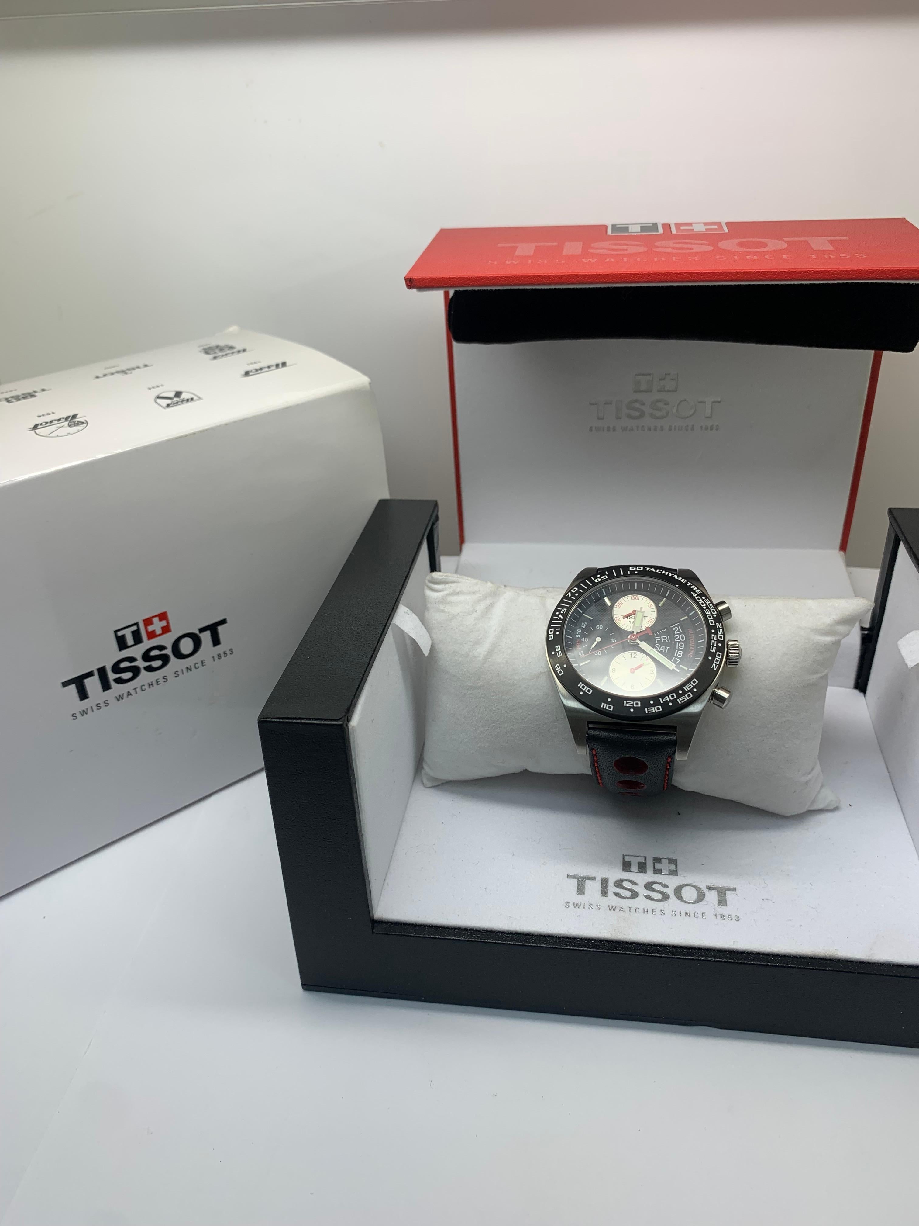 Tissot PRS 516 T-SPORT LE Automatic Chronograph Watch Valjoux 7750 T021414A In Excellent Condition In New York, NY