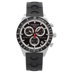 TISSOT PRS516 Cronografo in acciaio Quadrante nero Orologio da uomo al quarzo T044.417.27.051.00
