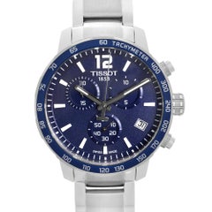 Tissot Quickster Steel Chronograph Blue Dial Mens Watch T095.417.11.047.00