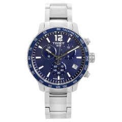 Tissot Quickster Steel Chronograph Blue Dial Mens Watch T095.417.11.047.00