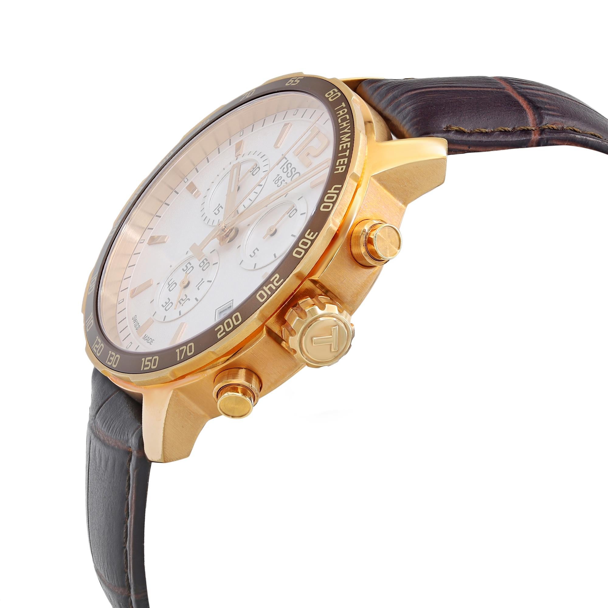 Tissot Quickster Stahl-Quarzuhr mit weißem Zifferblatt T095.417.36.037,00 im Zustand „Gut“ in New York, NY