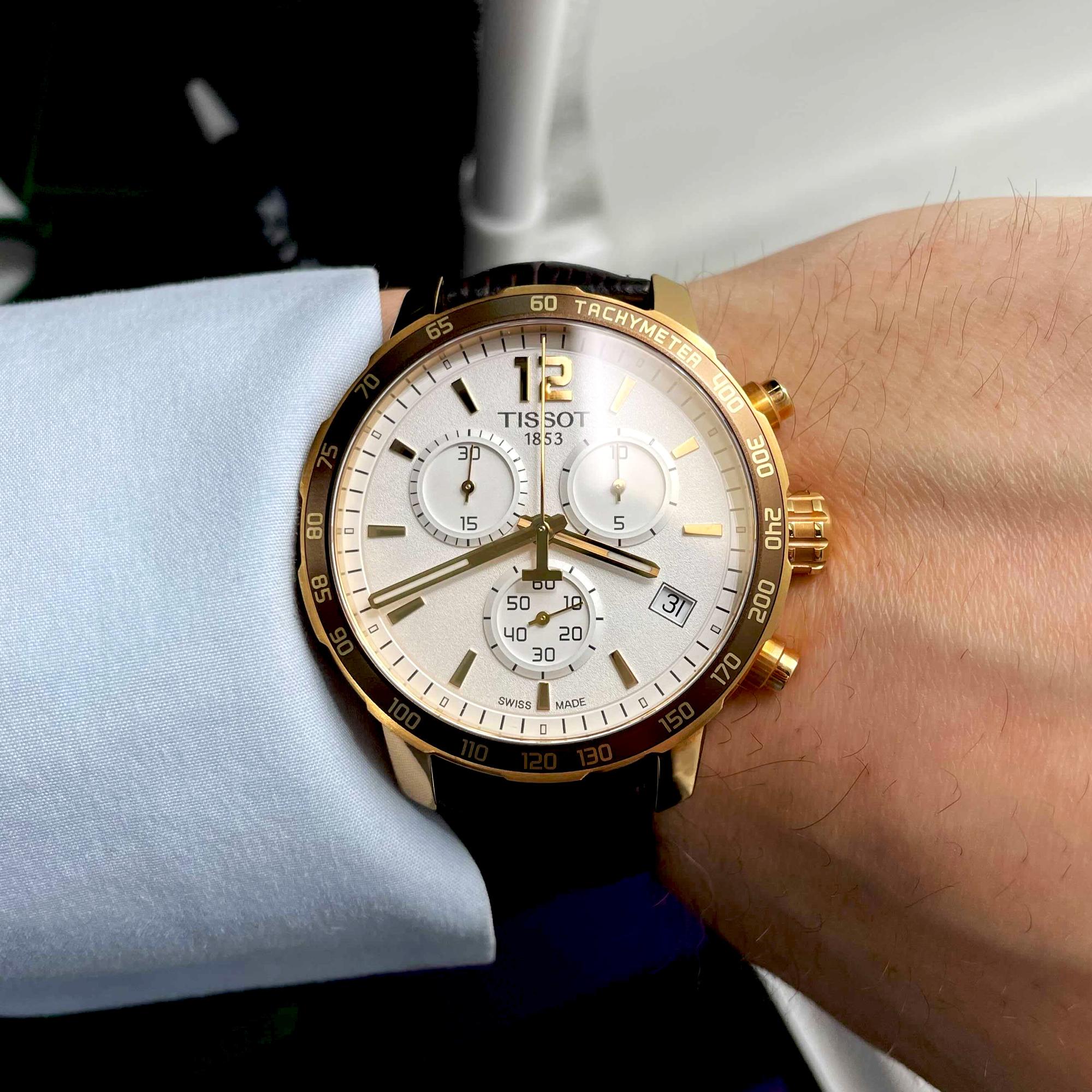 Tissot Quickster Stahl-Quarzuhr mit weißem Zifferblatt T095.417.36.037,00 2