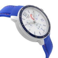 Tissot Quickster Soccer Stahl Gummi-Weiß-Quarz-Uhr T095.449.17.037,00