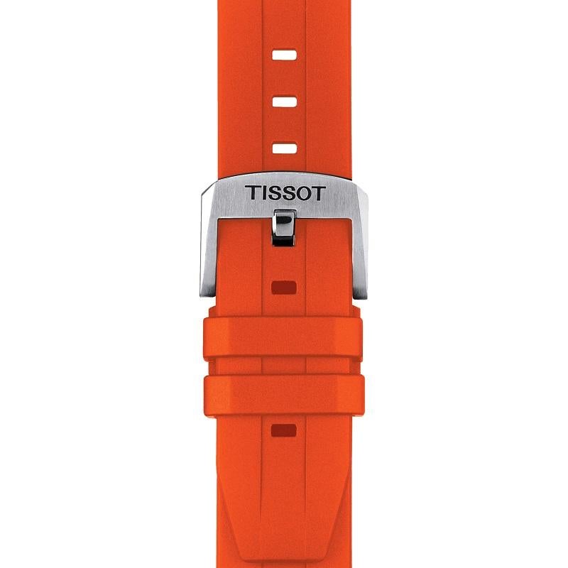 Collection 	T-Sport
Gender 	GENT
Case shape 	ROUND
Water resistance 	Water-resistant up to a pressure of 30 bar (300 m / 1000 ft)
Case Material 	316L stainless steel case
Length (mm) 	45.5
Width (mm) 	45.5
Lugs (mm) 	22
Thickness (mm) 	12.82
Crystal