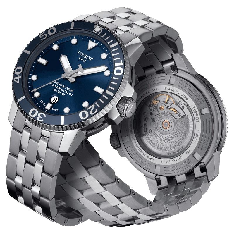Women's or Men's Tissot SeaStar 1000 PowerMatic 80 Silicium Watch T1204071104101
