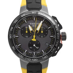 Tissot T-Bike Stahl-Chronograph-Herrenuhr mit schwarzem Zifferblatt T111.417.441.00