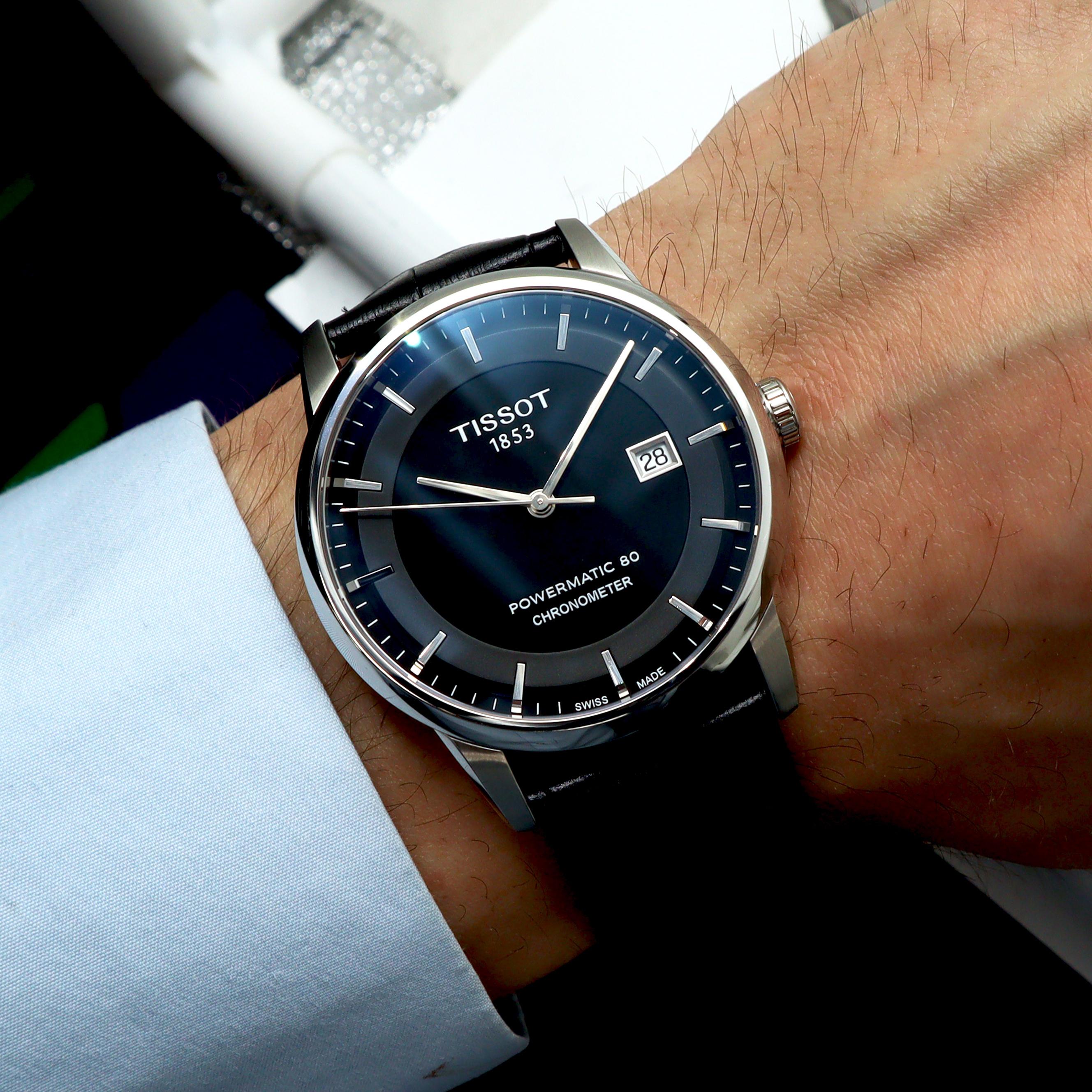 Tissot T-Classic Steel Leather Black Automatic Watch T086.408.16.051.00 2