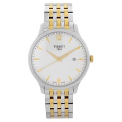 Reloj de cuarzo Tissot T-Classic Acero bicolor Esfera blanca T063.610.22.037.00