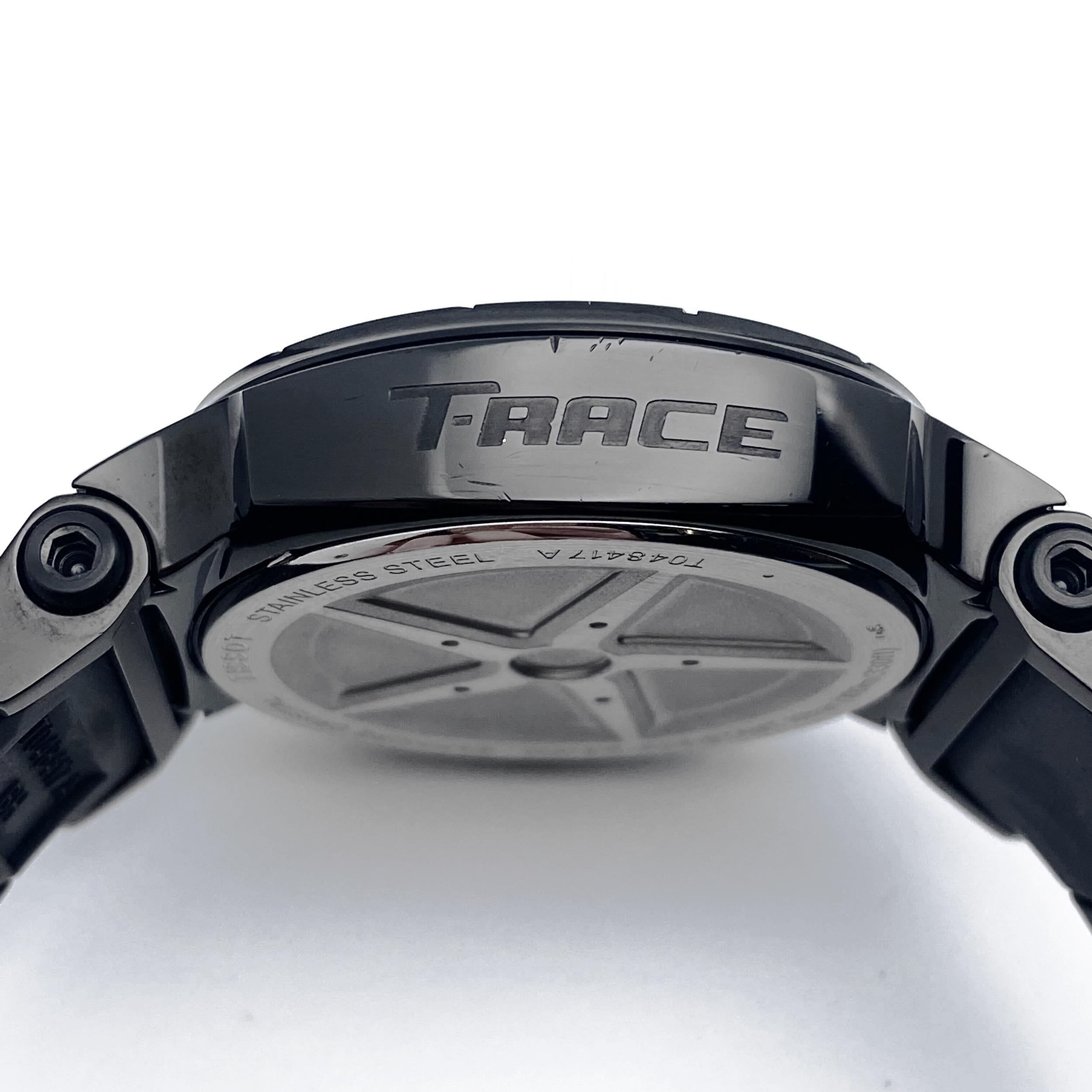 Tissot T-Race Chronograph Stahl Schwarzes Zifferblatt Herren Quarzuhr T048.417.37.057,00 2