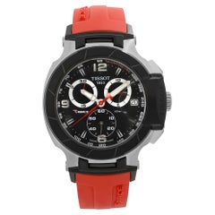 Tissot T-Race Chronograph Steel Black Dial Quartz Mens Watch T048.417.27.057.01