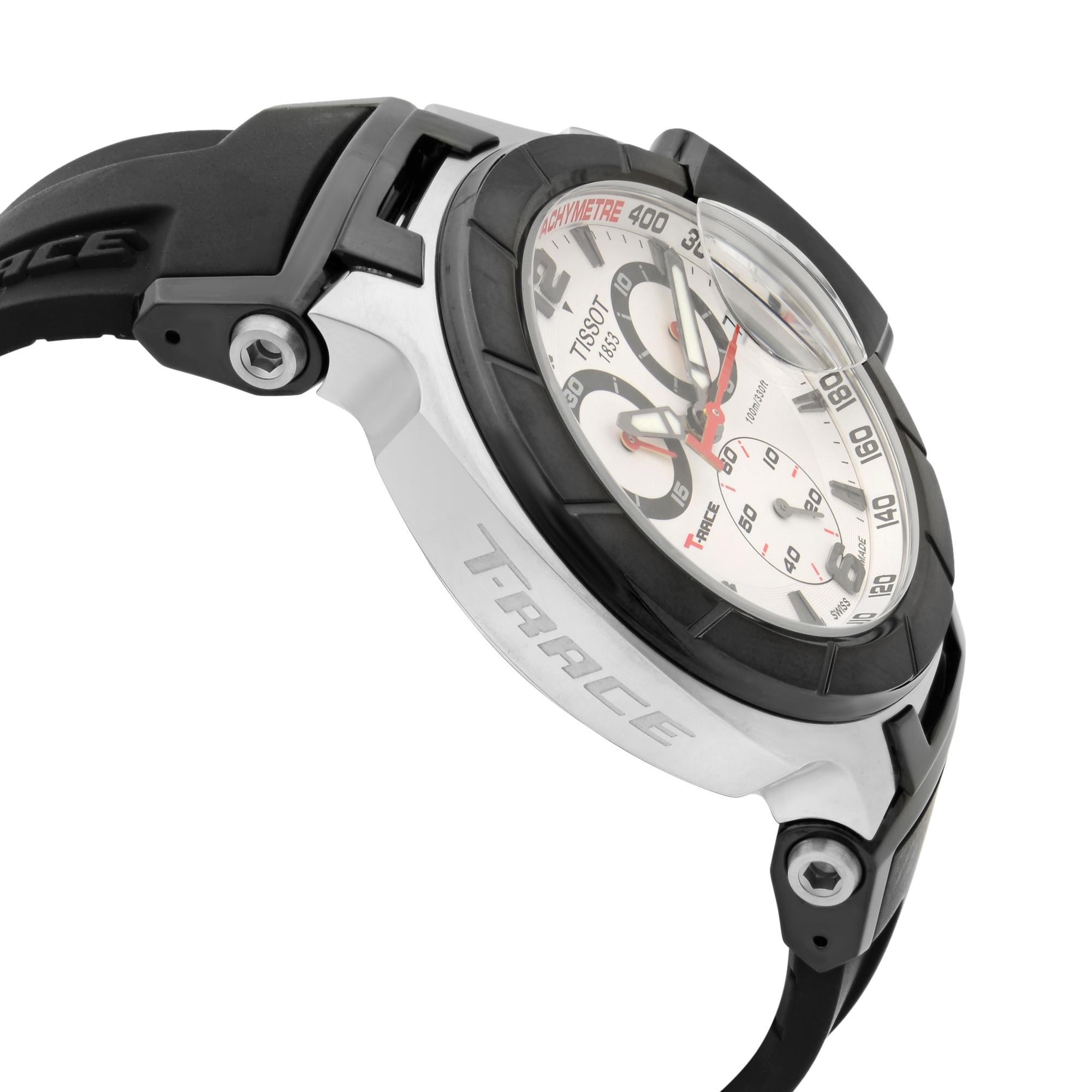 Women's Tissot T-Race Chronograph Steel White Dial Quartz Men’s Watch T048.417.27.037.00