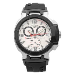 Used Tissot T-Race Chronograph Steel White Dial Quartz Men’s Watch T048.417.27.037.00