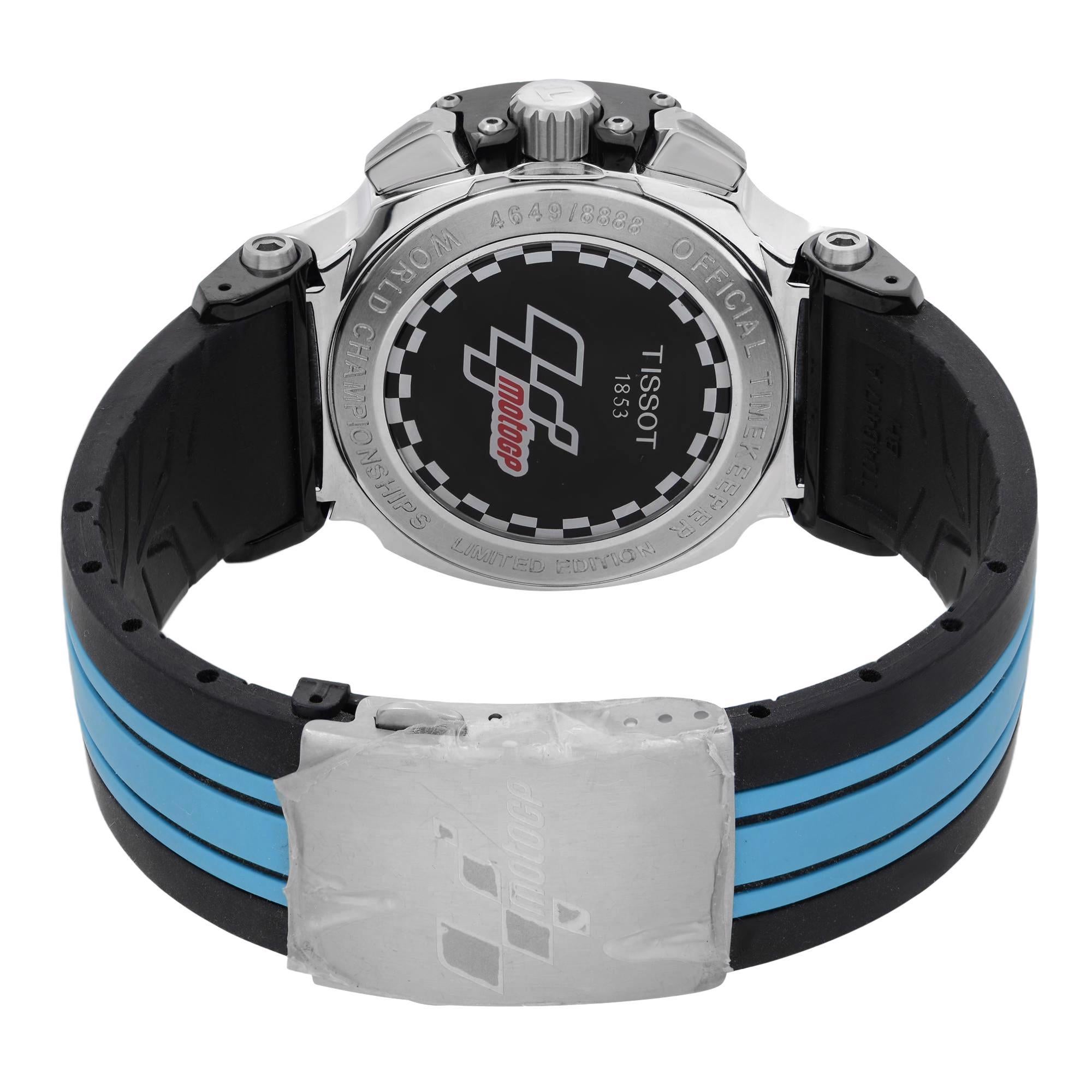 Tissot T-Race MotoGP 2013 Steel Chronograph Quartz Mens Watch T048.417.27.207.00 In Good Condition In New York, NY