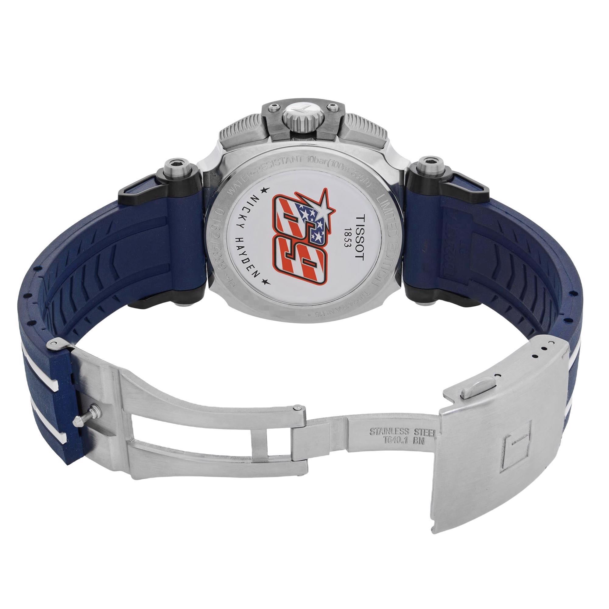 Tissot T-Race Nicky Hayden Limited Edition Quartz Mens Watch T092.417.27.057.03 In Good Condition In New York, NY